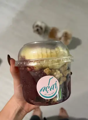 Customer photo — açaí cup with banana and granola
